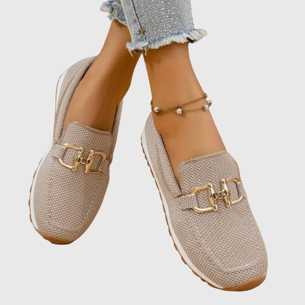 Women's Mesh Horsebit Loafer Sneakers with Lug Sole — photo 6