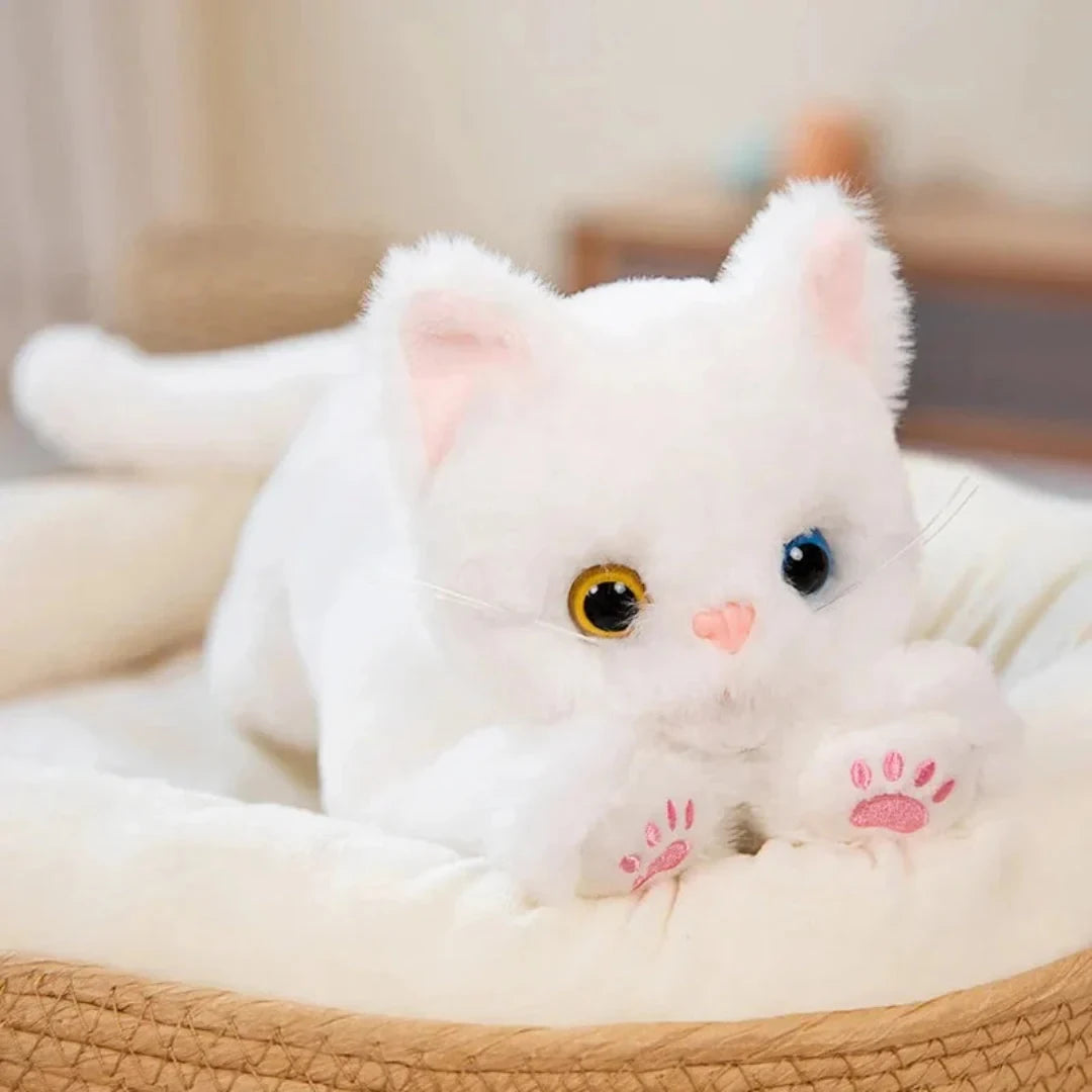 Soft Cat Plushie Stuffed Animal Toy with Embroidered Paws and Safety Eyes 53 Cm — photo 3