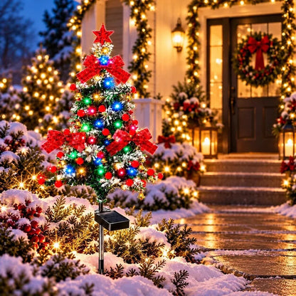 Solar Christmas Tree Light – Multicoloured Stake for Gardens — photo 2