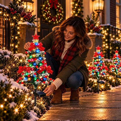 Solar Christmas Tree Light – Multicoloured Stake for Gardens — photo 3
