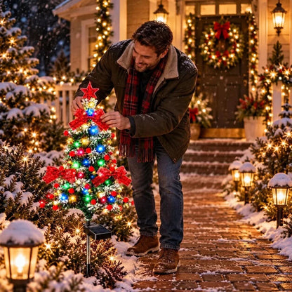 Solar Christmas Tree Light – Multicoloured Stake for Gardens — photo 4