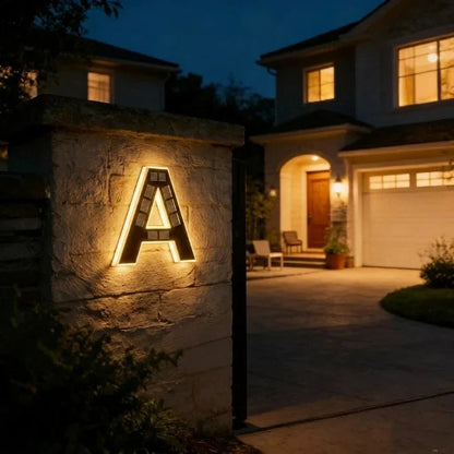 Solar House Numbers with LED Backlit Address Sign and Automatic Dusk Lighting — photo 15