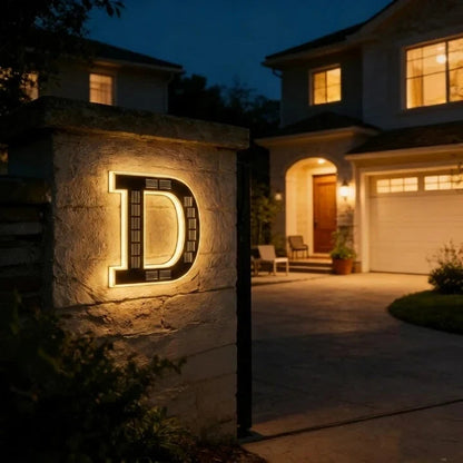 Solar House Numbers with LED Backlit Address Sign and Automatic Dusk Lighting — photo 18