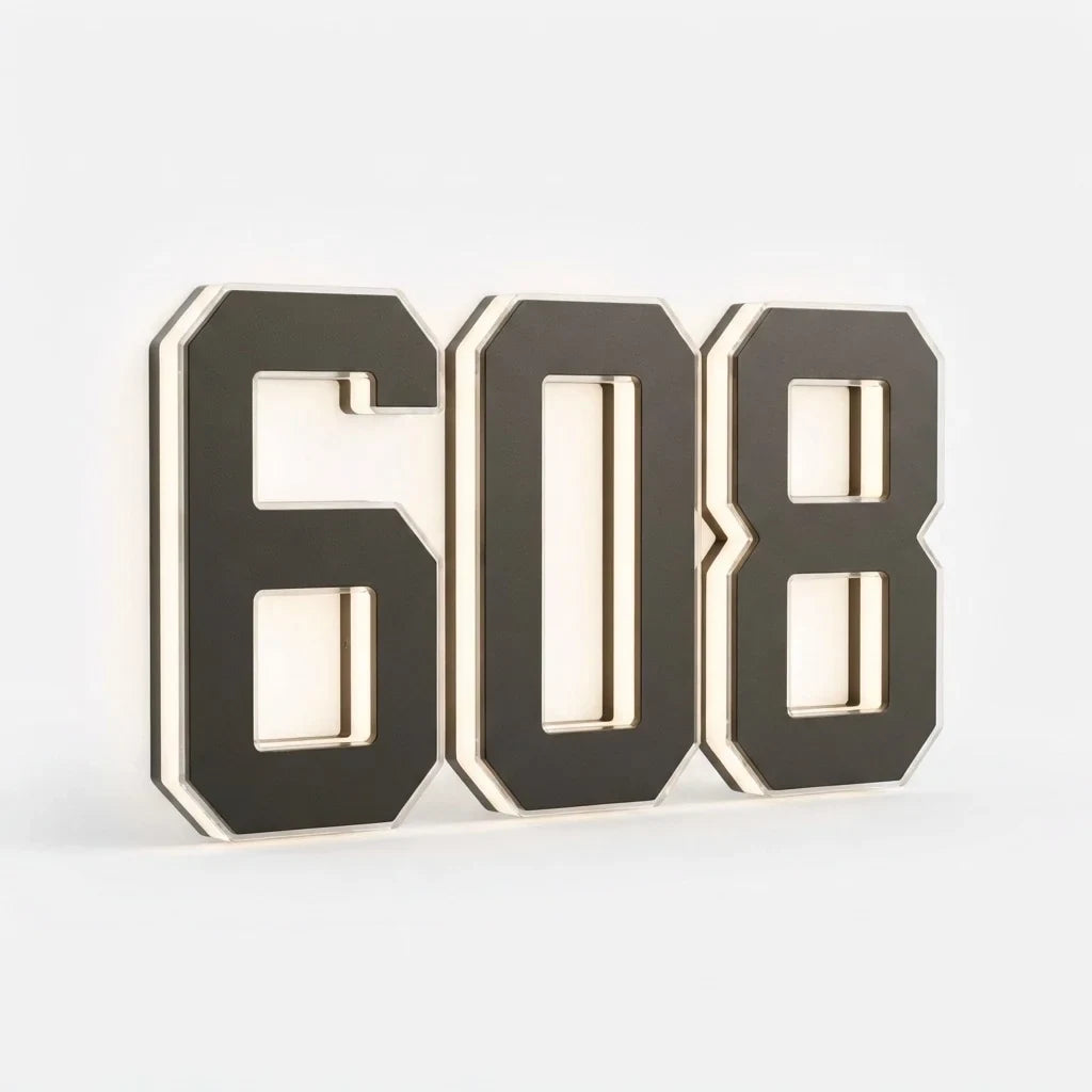Solar House Numbers with LED Backlit Address Sign and Automatic Dusk Lighting — photo 19