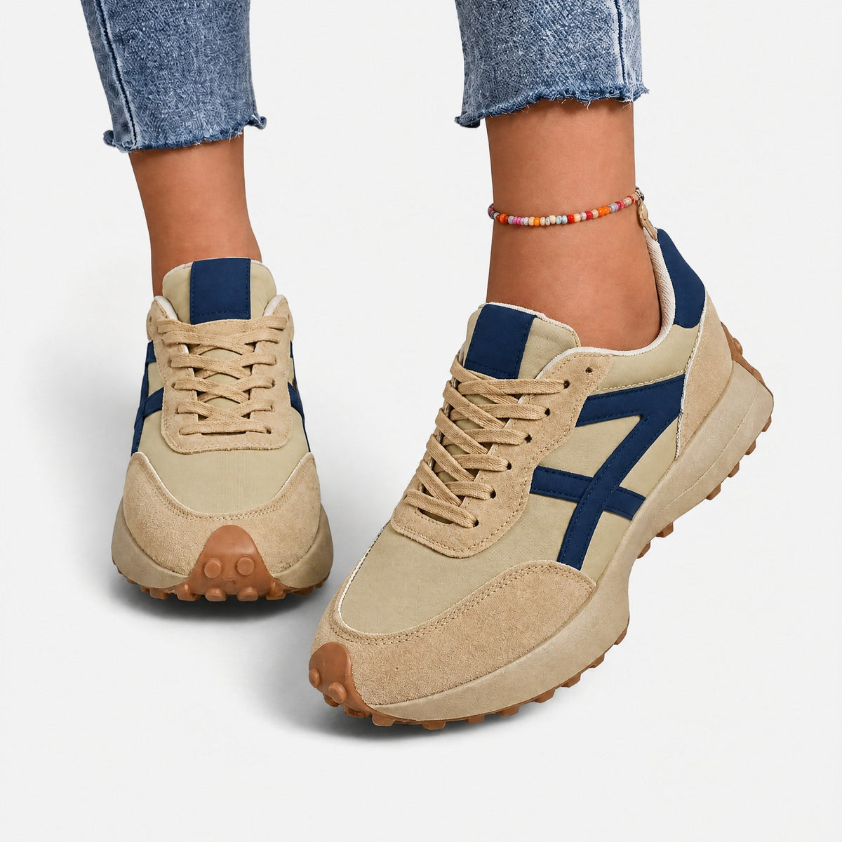 Sophie - Women's Orthopaedic Lace-Up Trainers with Cushioned Sole — photo 3