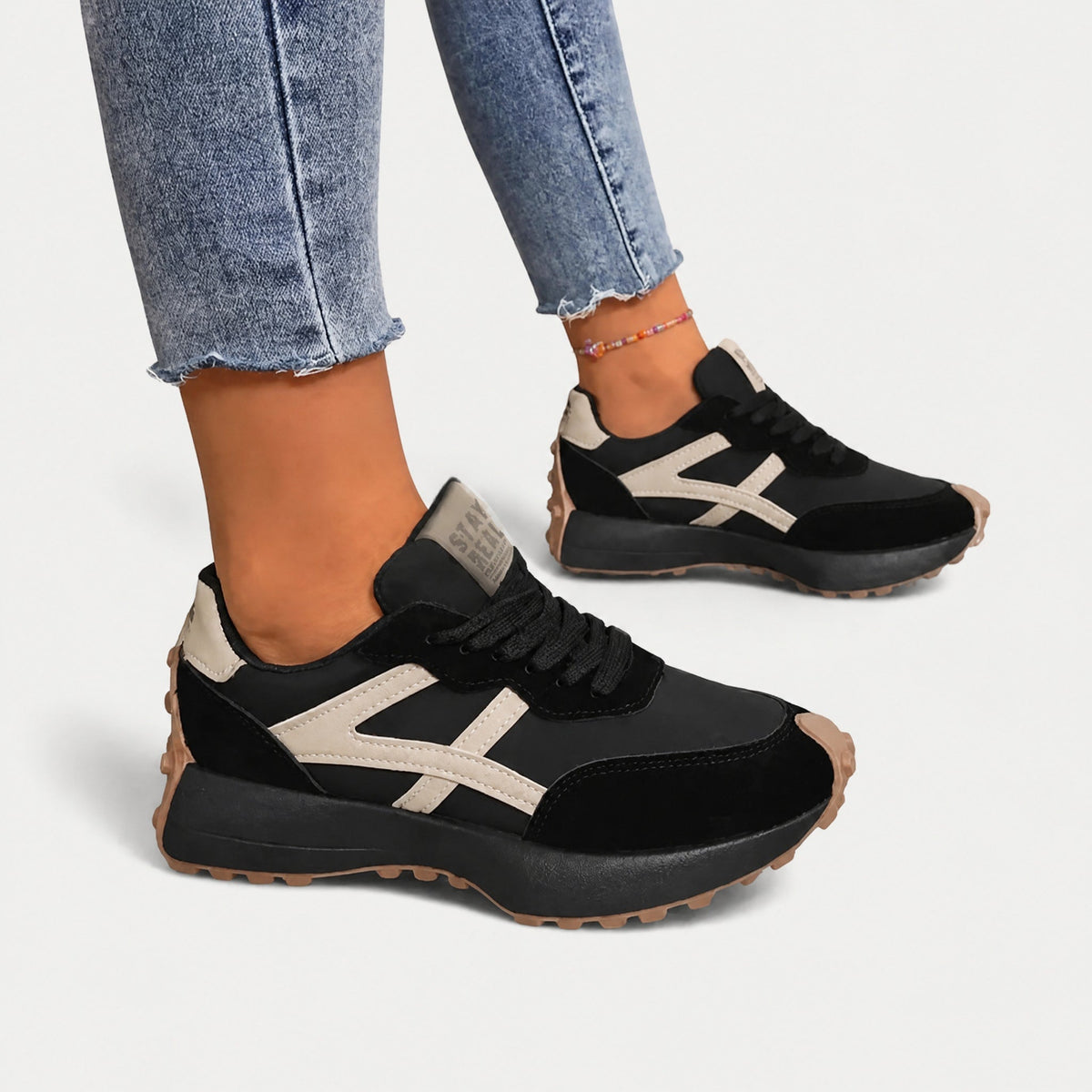 Sophie - Women's Orthopaedic Lace-Up Trainers with Cushioned Sole — photo 2