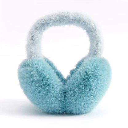 Faux Rabbit Fur Earmuffs Foldable Winter Ear Warmers for Adults — photo 12