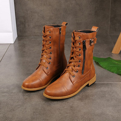Orthopaedic Leather Ankle Boots for Women with Round Toe — photo 7