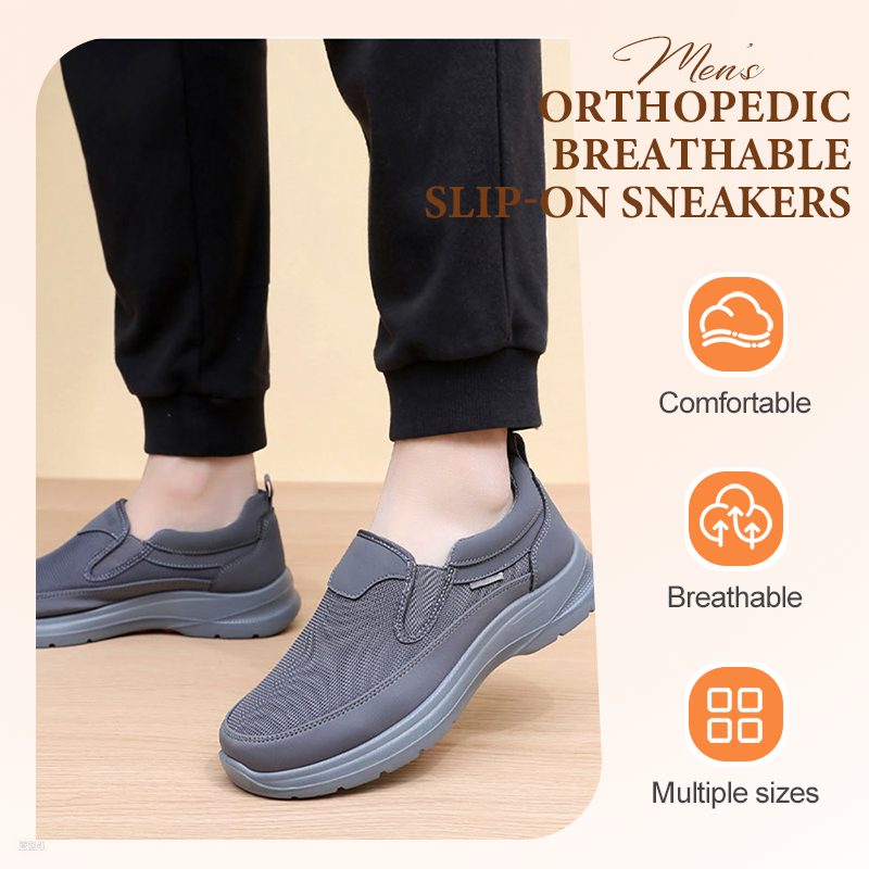 Men's Orthopaedic Breathable Slip-On Sneakers with Arch Support — photo 1