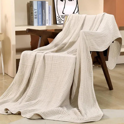 Muslin Throw Blanket – Soft Lightweight Cotton Blanket for Couch & Bed, Breathable, 6 Colours, 3 Sizes — photo 2