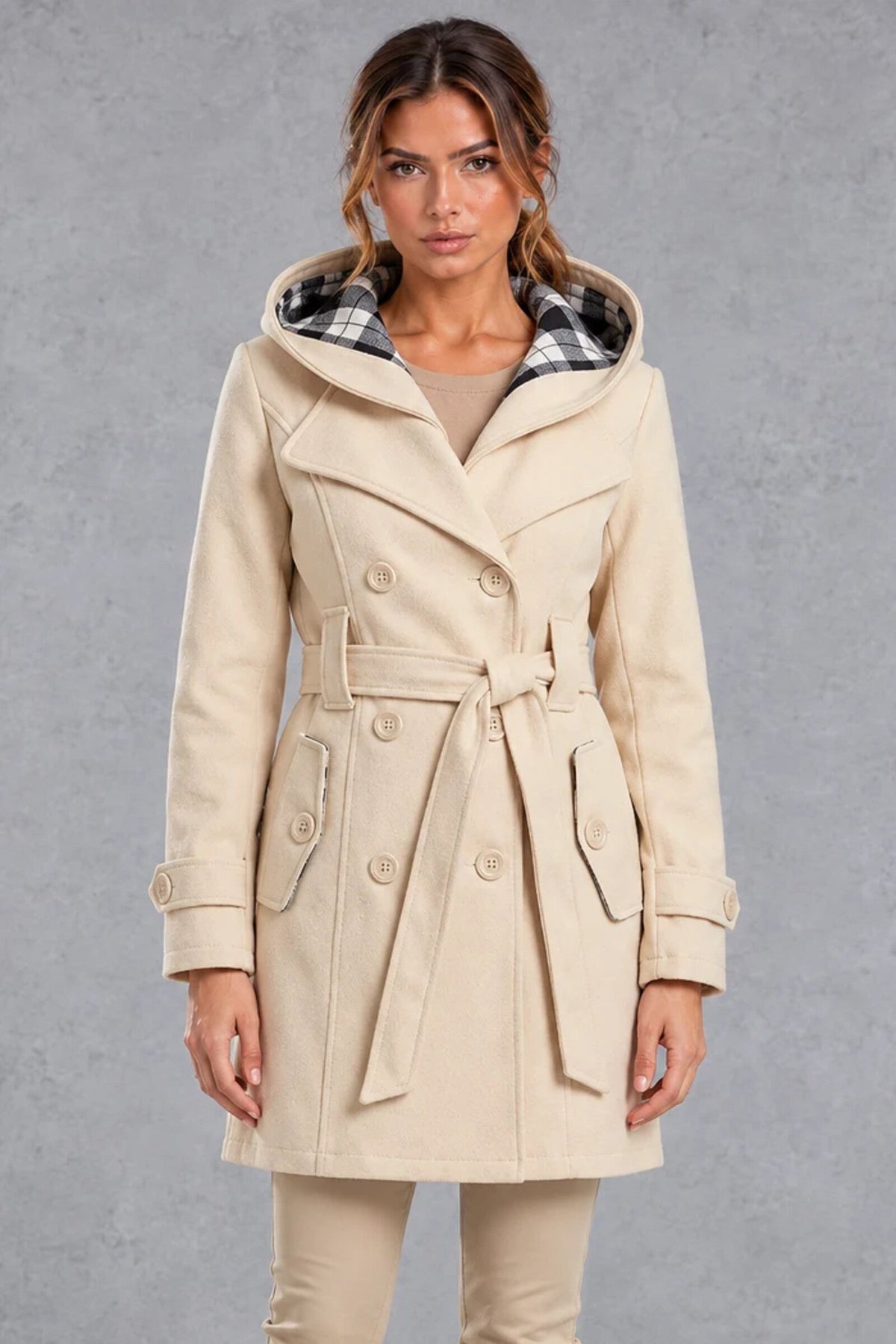 Trench Coat Women - Double-Breasted with Adjustable Belt — photo 1