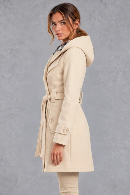 Trench Coat Women - Double-Breasted with Adjustable Belt — photo 2