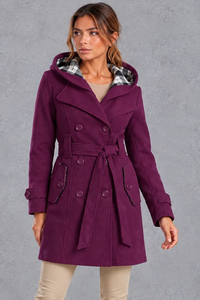 Trench Coat Women - Double-Breasted with Adjustable Belt — photo 6