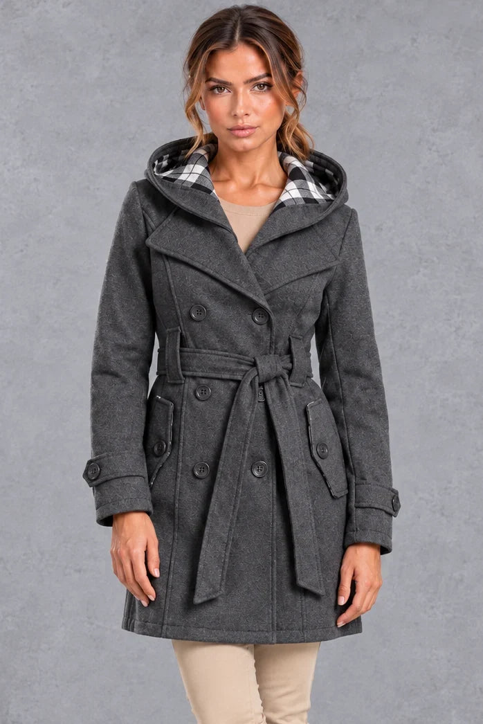 Trench Coat Women - Double-Breasted with Adjustable Belt — photo 8