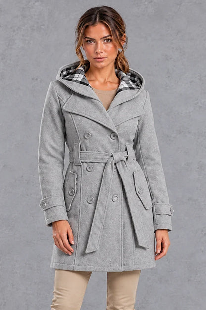 Trench Coat Women - Double-Breasted with Adjustable Belt — photo 12