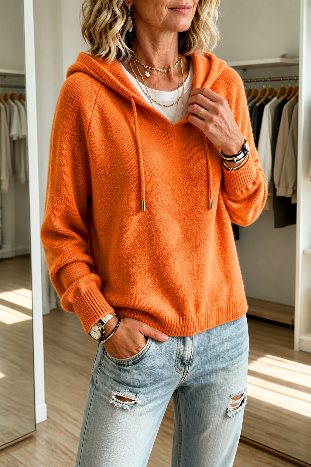 Nordspur | Drawstring Hood Knit Pullover — photo 12