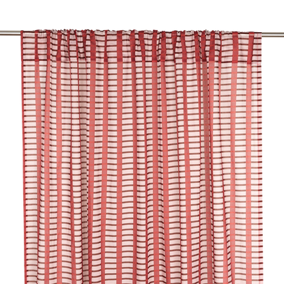 Nododinoz Wendy Sheer Voile Curtain in Red Brown Mosaic — photo 1