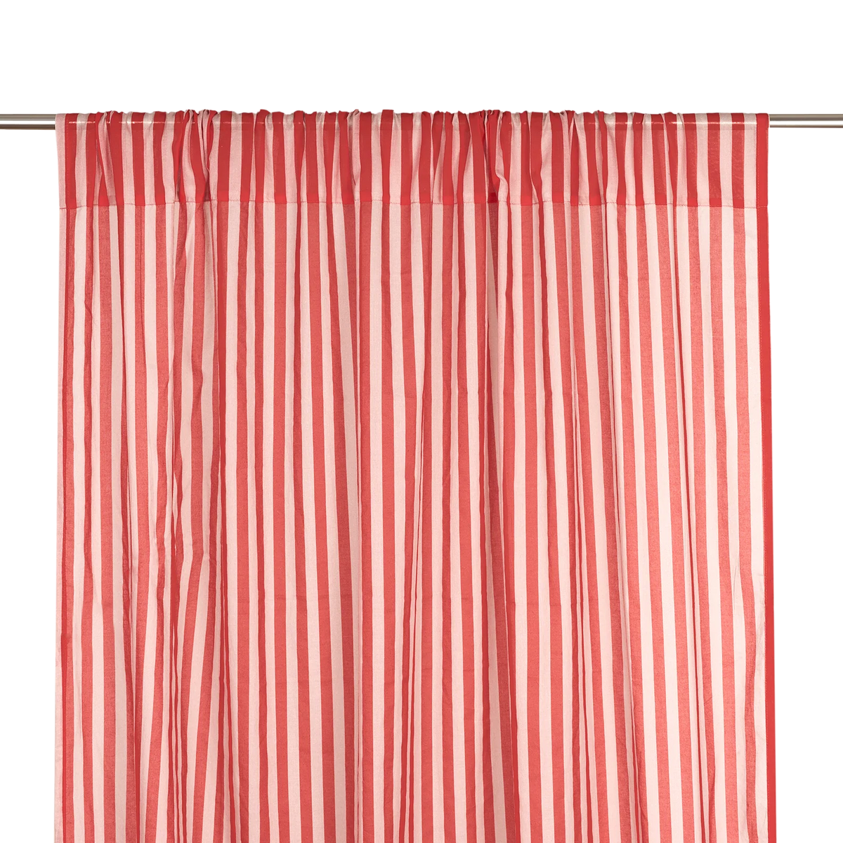 Nododinoz Wendy Sheer Voile Curtain in Red Stripes — photo 1