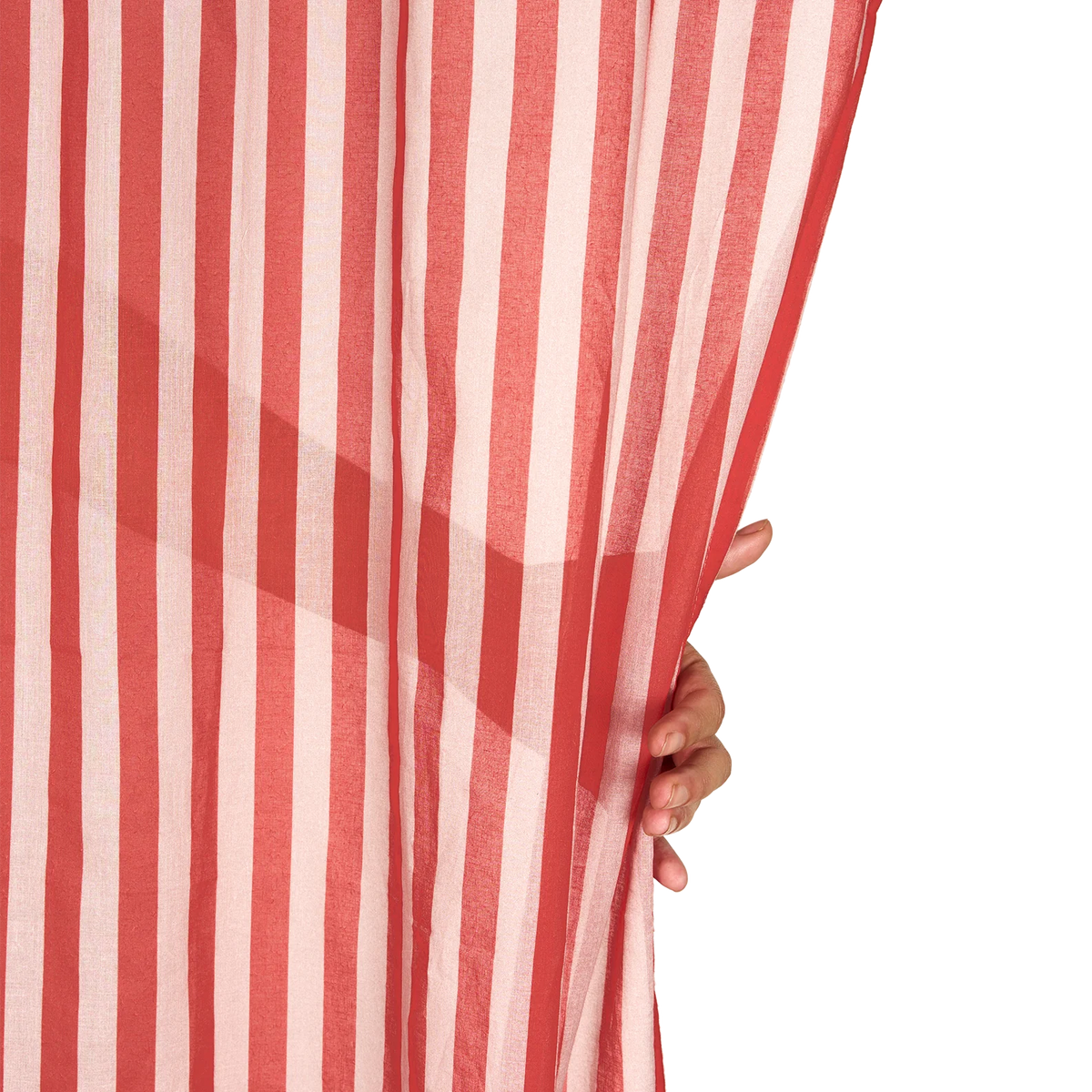 Nododinoz Wendy Sheer Voile Curtain in Red Stripes — photo 3