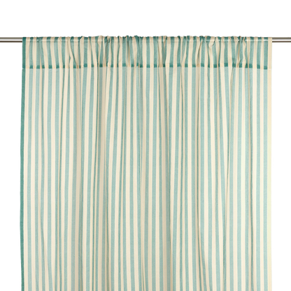 Nododinoz Wendy Sheer Voile Curtain in Turquoise Stripes — photo 1
