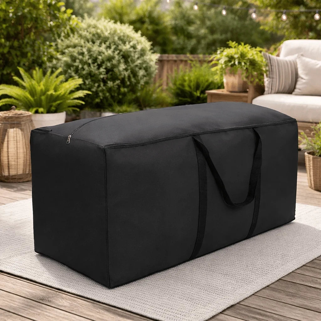 Waterproof Outdoor Cushion Storage Bag with Zipper and Handles for Patio Furniture — photo 1