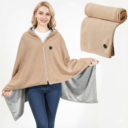 Wearable Heated Blanket with USB Power, 8 Heating Zones, Zipper Closure — photo 1