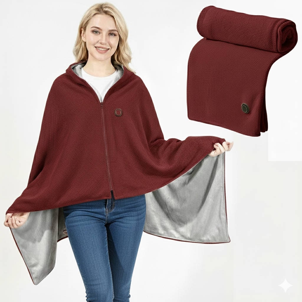 Wearable Heated Blanket with USB Power, 8 Heating Zones, Zipper Closure — photo 8
