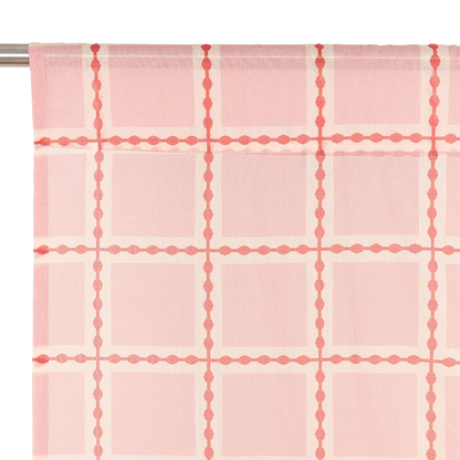 Nododinoz Wendy Sheer Voile Curtain in Red Pink Mosaic — photo 2