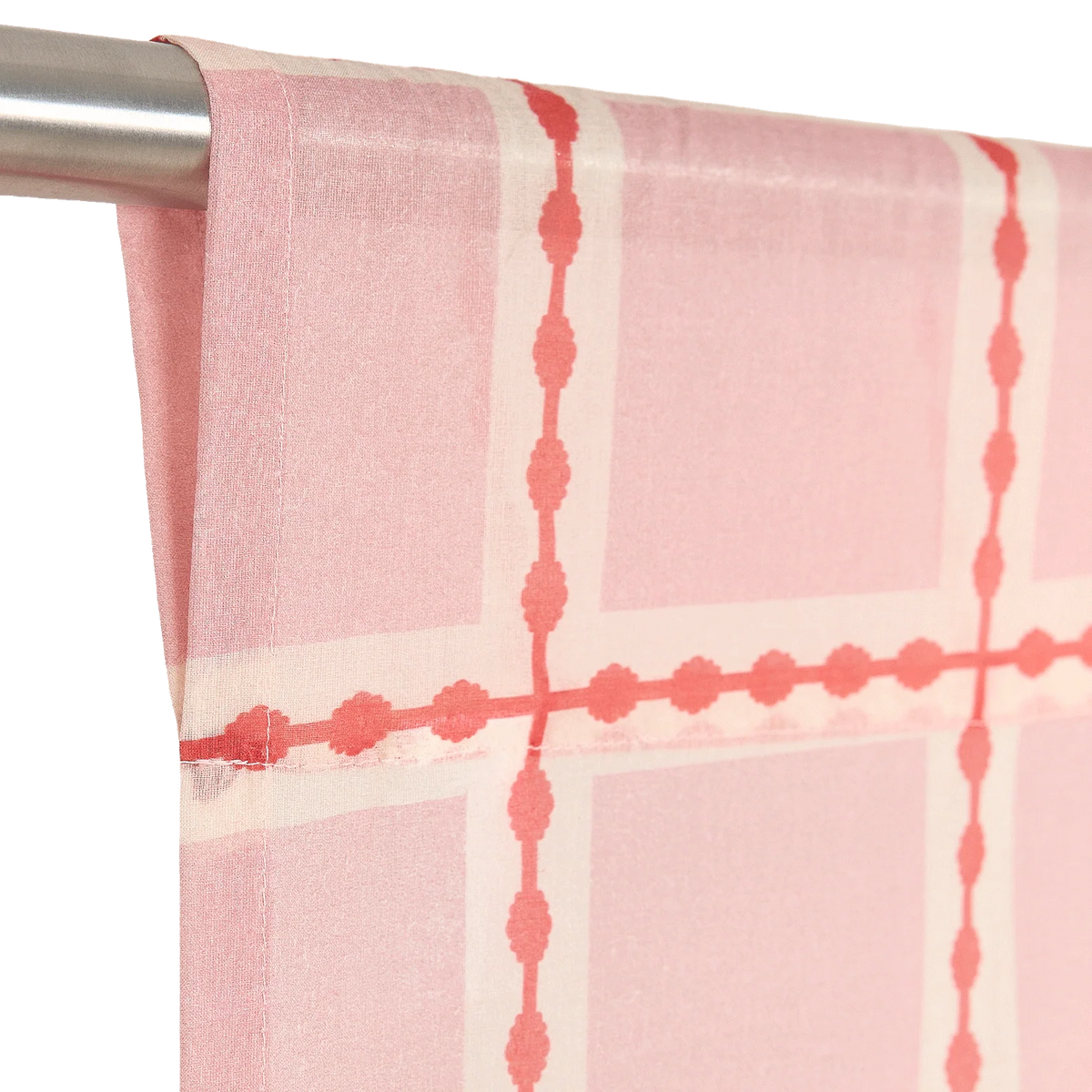 Nododinoz Wendy Sheer Voile Curtain in Red Pink Mosaic — photo 3