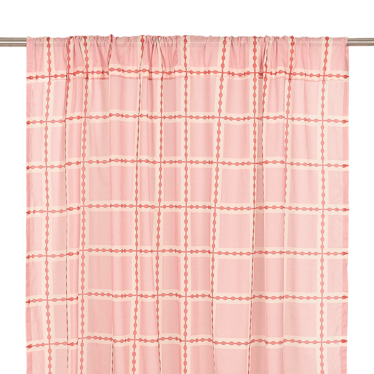 Nododinoz Wendy Sheer Voile Curtain in Red Pink Mosaic — photo 1