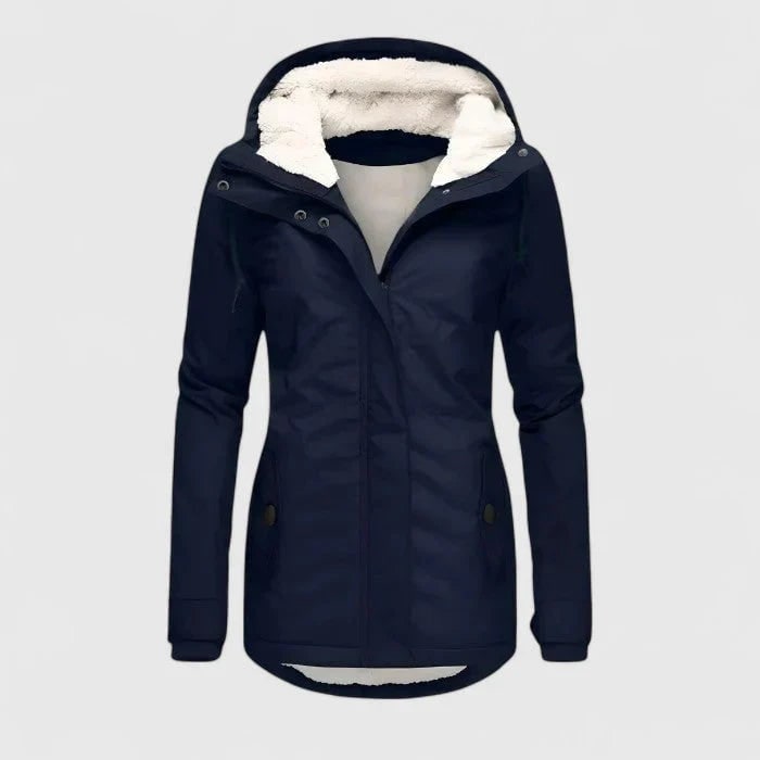 Women's Winter Jacket with Sherpa Fleece Lining Waterproof Hood and Fitted Waist — photo 2