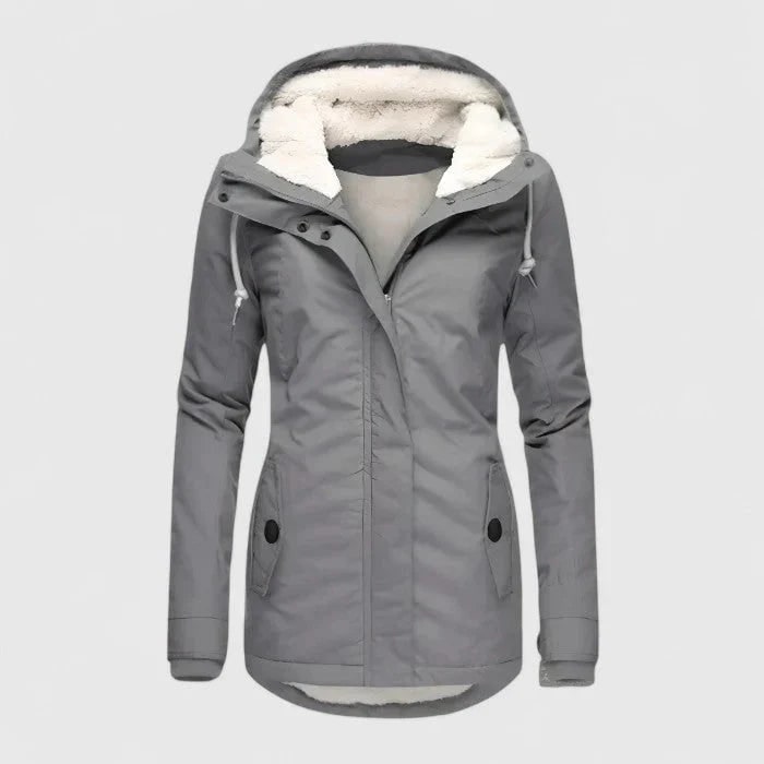 Women's Winter Jacket with Sherpa Fleece Lining Waterproof Hood and Fitted Waist — photo 6